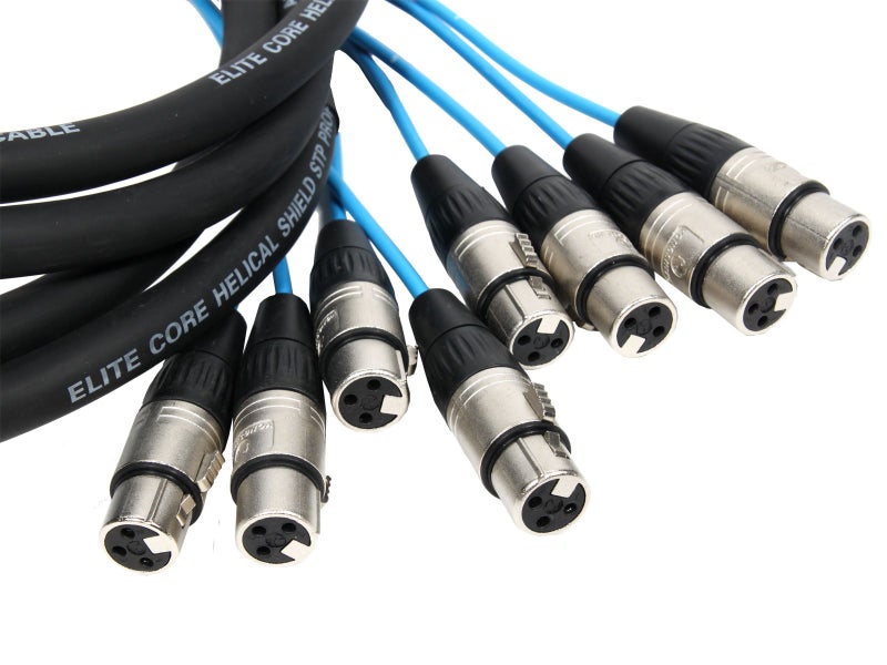 Elite Core PEX810 | 8 Channel Fan to Fan XLR Extension Snake | 10' ft - Image 2